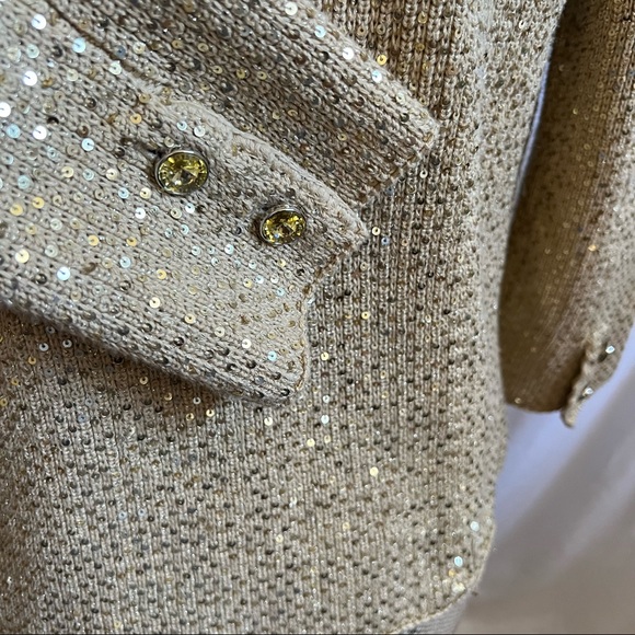ECI New York Gold Cardigan.  Size S - Picture 5 of 8
